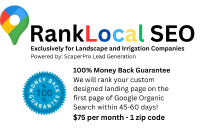 RankLocal SEO Subscription - Landscape and Irrigation Business Digital Marketing